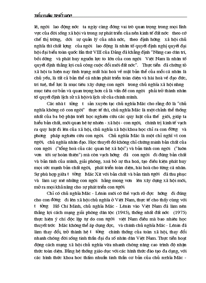 image for page Mác Quan điểm của chủ nghĩa Mác về con người