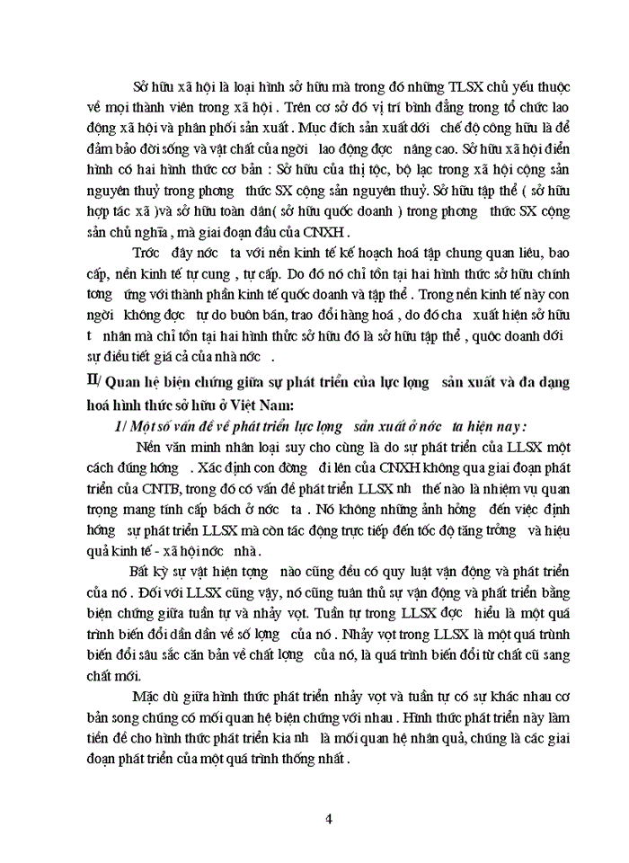 image for page Triết Mác Quan hệ biện chứng giữa sự phát triển của Lực lượng Sản xuất và sự đa dạng hóa các loại hình sở hữu ở Việt Nam