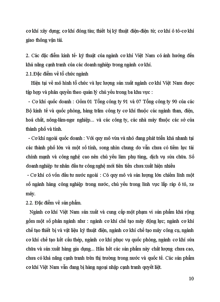 image for page Thực trạng khả năng cạnh tranh của ngành cơ khí Việt Nam