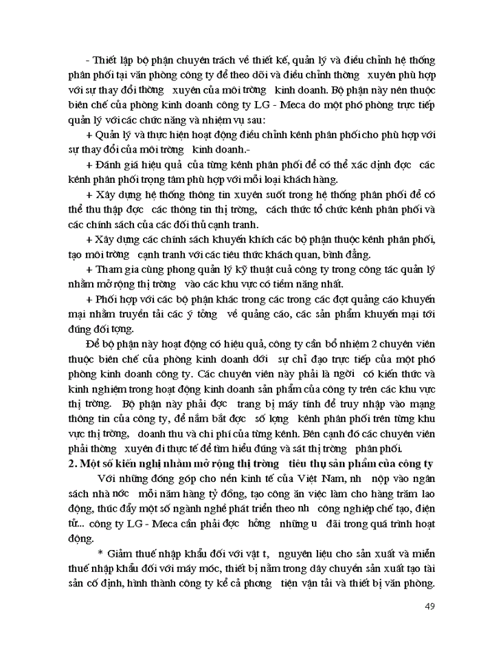 image for page Giải pháp nhằm mở rộng thị trường Tiêu thụ Sản phẩm của Công ty LG- Meca