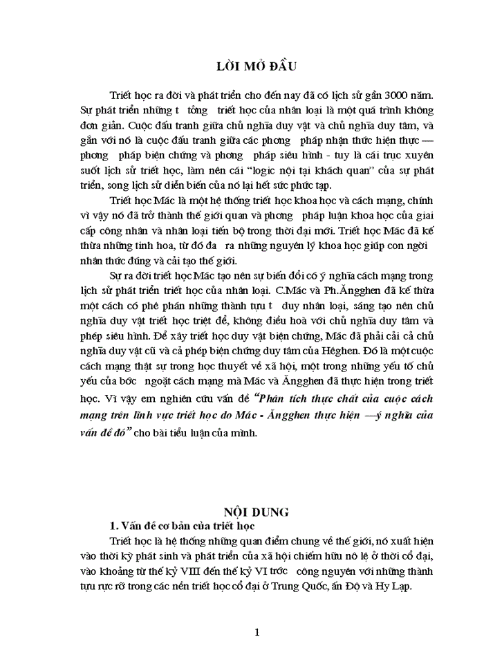 image for page Triết mác Phân tích thực chất của cuộc cách mạng trên lĩnh vực triết học do Mác - Ăngghen thực hiện ý nghĩa của vấn đề đó