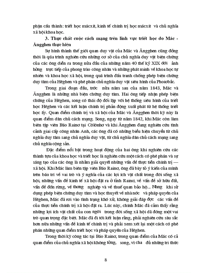 image for page Triết mác Phân tích thực chất của cuộc cách mạng trên lĩnh vực triết học do Mác - Ăngghen thực hiện ý nghĩa của vấn đề đó