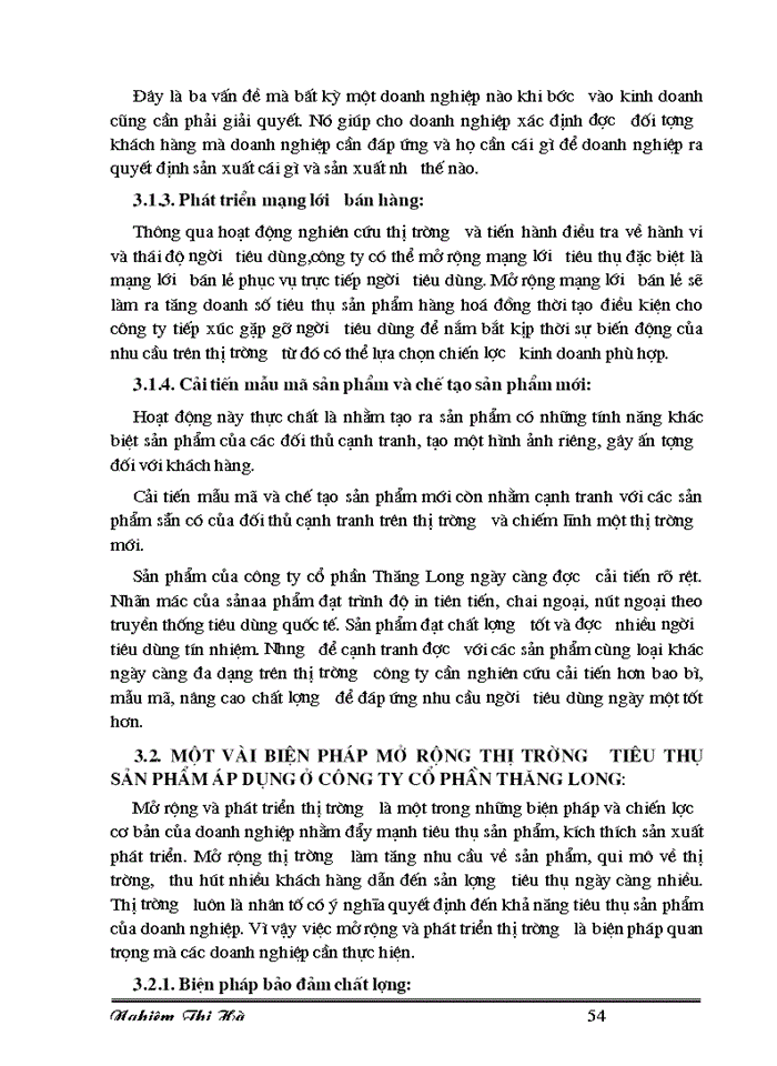 image for page Thực trạng và Giải pháp mở rộng thị trường Tiêu thụ Sản phẩm ở Công ty cổ phần Thăng Long
