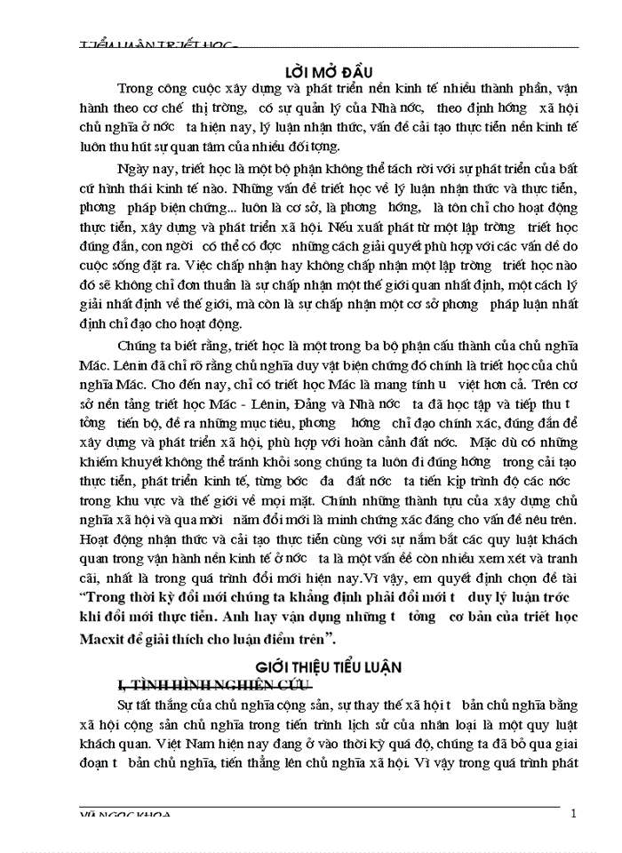 image for page Triết mác Trong thời kỳ đổi mới chúng ta khẳng định phải đổi mới tư duy lý luận trước khi đổi mới thực tiễn Anh hay vận dụng những tư tưởng cơ bản của triết học Macxit để giải thích cho luận điểm trên