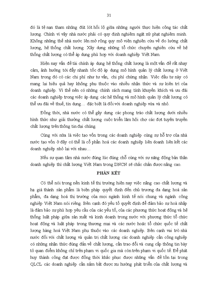 image for page Quản lý chất lượng - thực trạng và một số giải pháp nhằm áp dụng một cách hợp lý và hiệu quả hệ thống quản trị chất lượng trong các Doanh nghiệp Công nhân Việt Nam