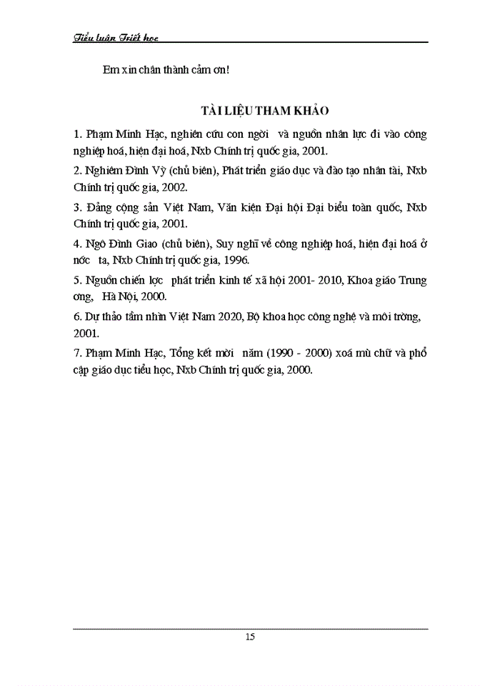 image for page Nhân tố con người trong Lực lượng Sản xuất với chiến lược phát triển giáo dục đào tạo nguồn nhân lực theo hướng Công nghiệp hóa - Hiện đại hóa ở Việt Nam trong thời kỳ quá độ