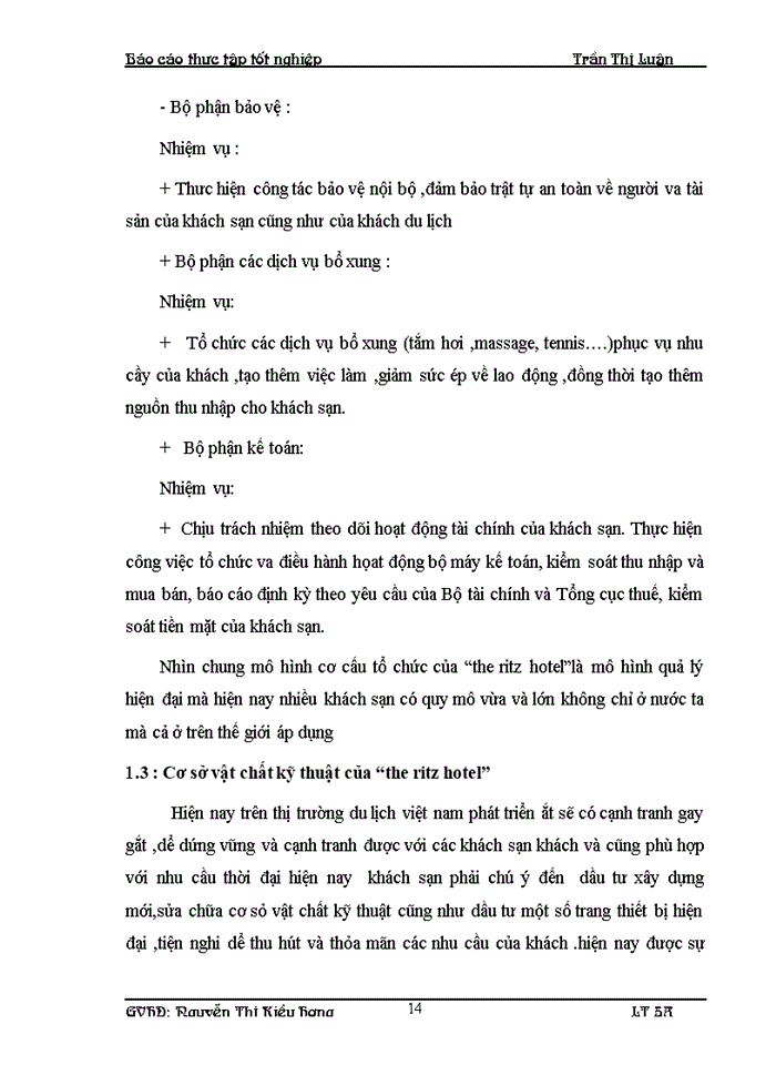 image for page Hoạt động của bộ phận lễ tân tại the ritz hotel