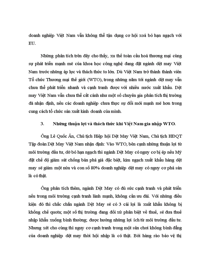 image for page Thực trạng doanh nghiệp dệt may Việt Nam