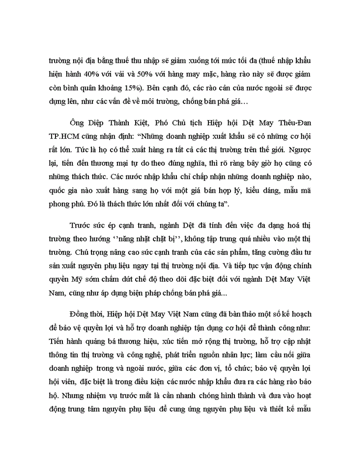 image for page Thực trạng doanh nghiệp dệt may Việt Nam