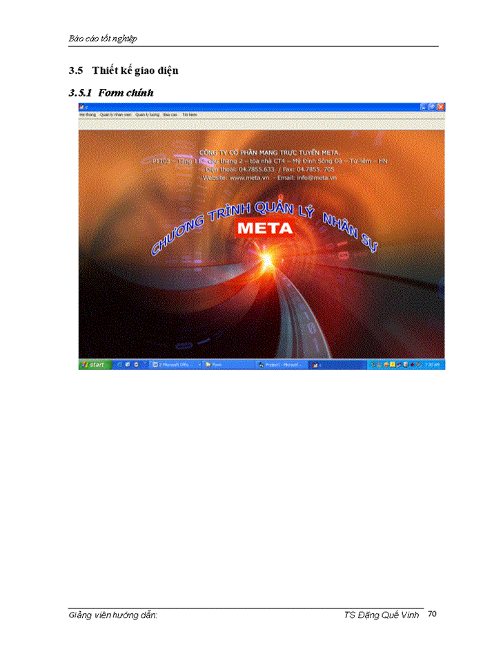 image for page Xây dựng phần mềm quản lý nhân sự tiền lương trong Công ty cổ phần mạng trực tuyến META