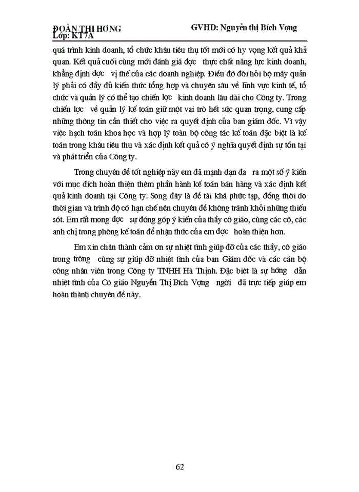 image for page Kế toán bán hàng và xác định Kết quả Kinh doanh Tại Công ty Trách nhiệm Hữu hạn Hà Thịnh