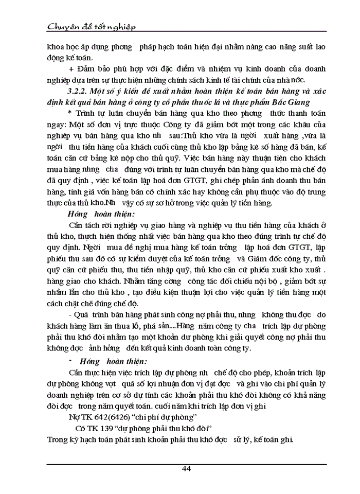 image for page Tổ chức Kế toán bán hàng và xác định kết quả bán hàng ở Công ty cổ phần thuốc lá và chế biến thực phẩm Bắc Giang