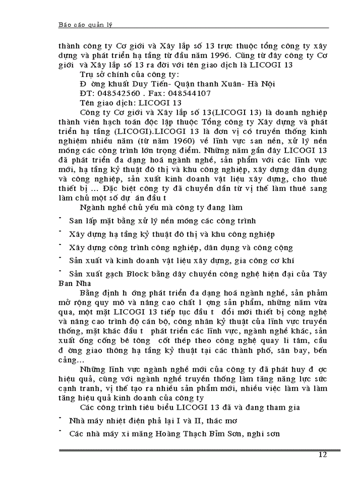 image for page Công tác quản lý Vốn cố định tại Công ty cơ giới và Xây lắp số 13