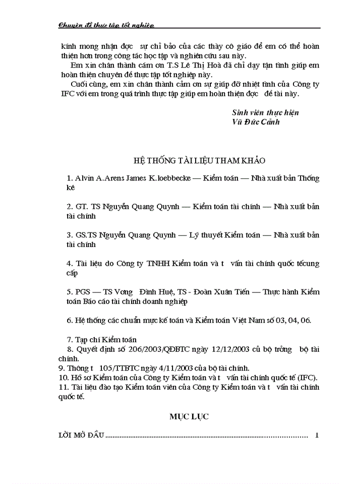 image for page Thực trạng Kiểm toán khoản mục Tài sản cố định trong Kiểm toán Báo cáo tài chính do Công ty Trách nhiệm Hữu hạn Kiểm toán và Tư vấn tài chính quốc tế IFC thực hiện