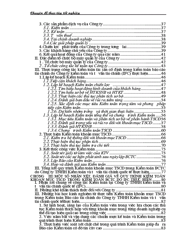 image for page Thực trạng Kiểm toán khoản mục Tài sản cố định trong Kiểm toán Báo cáo tài chính do Công ty Trách nhiệm Hữu hạn Kiểm toán và Tư vấn tài chính quốc tế IFC thực hiện