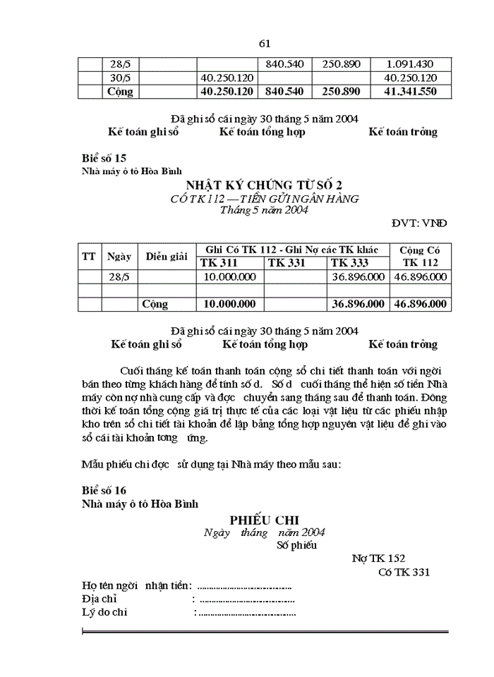 image for page Hoàn thiện công tác Kế toán Nguyên vật liệu và Công cụ dụng cụ tại Nhà máy Ô tô Hòa Bình