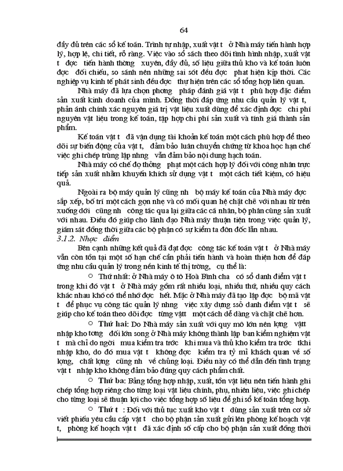 image for page Hoàn thiện công tác Kế toán Nguyên vật liệu và Công cụ dụng cụ tại Nhà máy Ô tô Hòa Bình