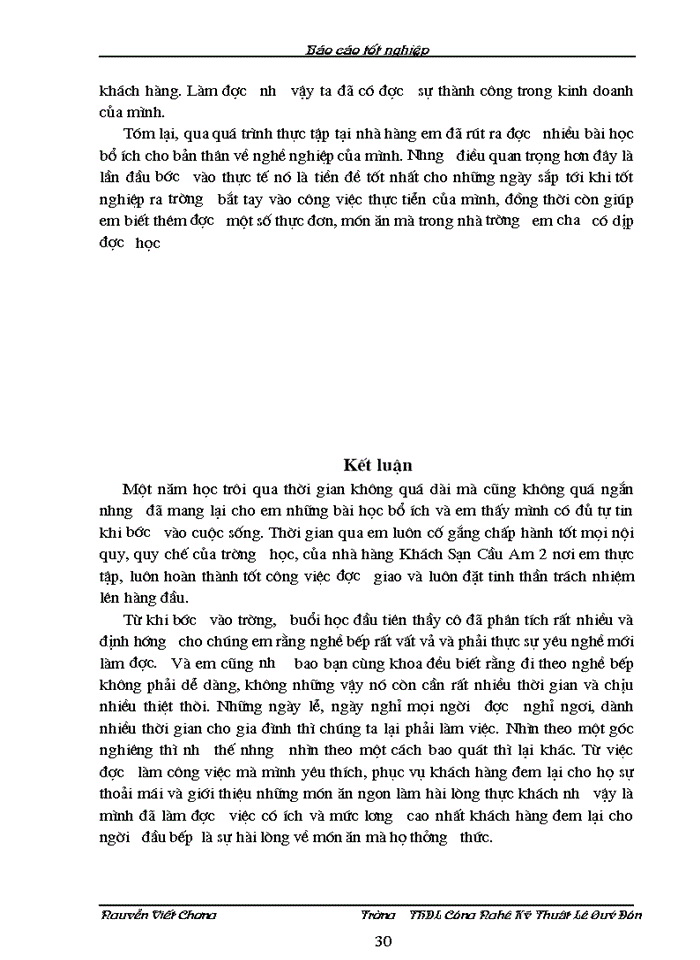 image for page Báo cáo thực tập tốt nghiệp tại nhà hàng khách sạn cầu Âm 2