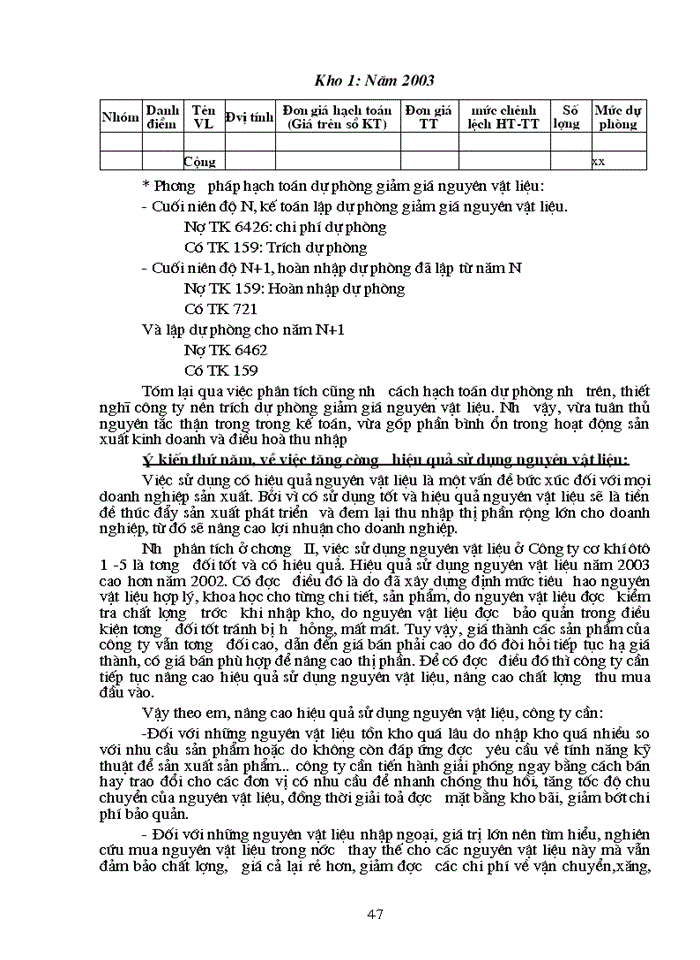 image for page Hoàn thiện công tác hạch toán Nguyên vật liệu với việc tăng cường hiệu quả sử dụng Nguyên vật liệu tại Công ty cơ khí Ô tô 1-5