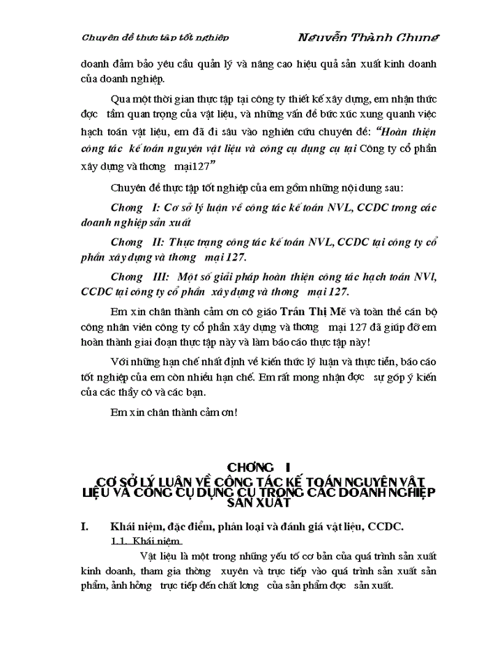 image for page Hoàn thiện công tác Kế toán Nguyên vật liệu và Công cụ dụng cụ tại Công ty cổ phần Xây dựng và Thương mại127