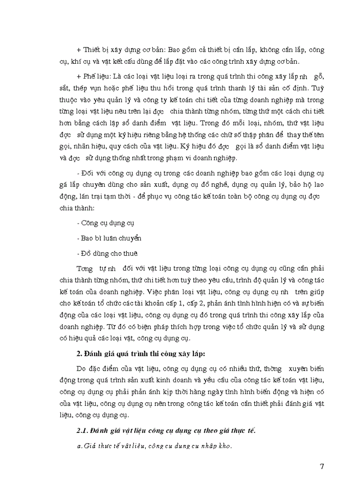 image for page Tổ chức công tác Kế toán Nguyên vật liệu Công cụ dụng cụ ở Công ty Xây dựng số 34