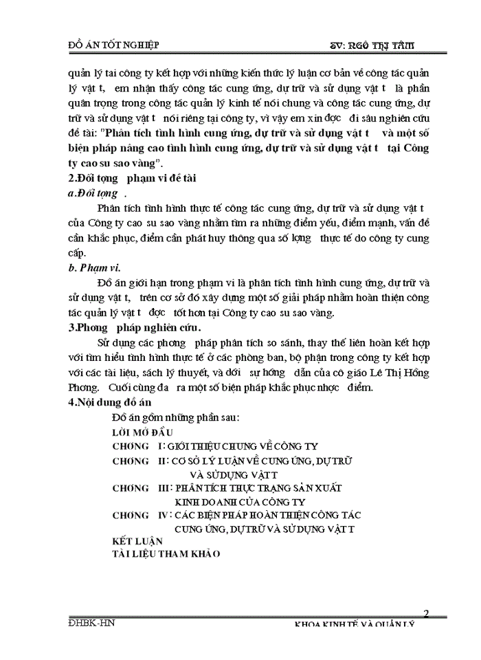 image for page Phân tích tình hình cung ứng dự trữ và sử dụng vật tư và một số biện pháp nâng cao tình hình cung ứng dự trữ và sử dụng vật tư tại Công ty cao su sao vàng