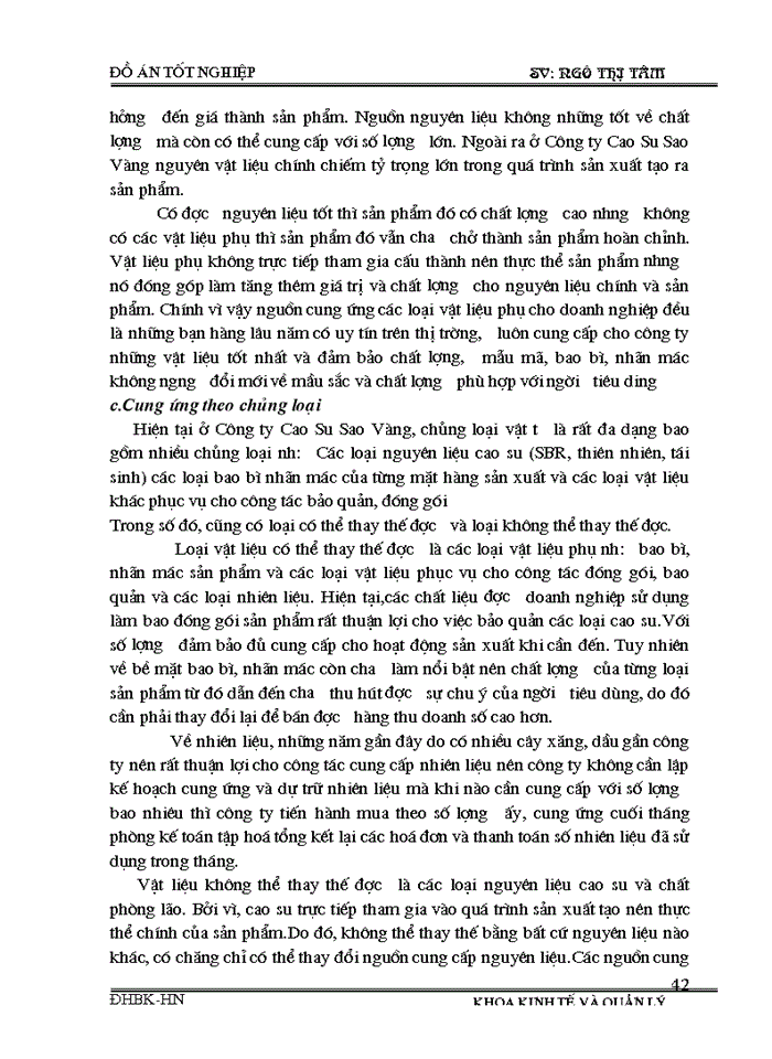 image for page Phân tích tình hình cung ứng dự trữ và sử dụng vật tư và một số biện pháp nâng cao tình hình cung ứng dự trữ và sử dụng vật tư tại Công ty cao su sao vàng