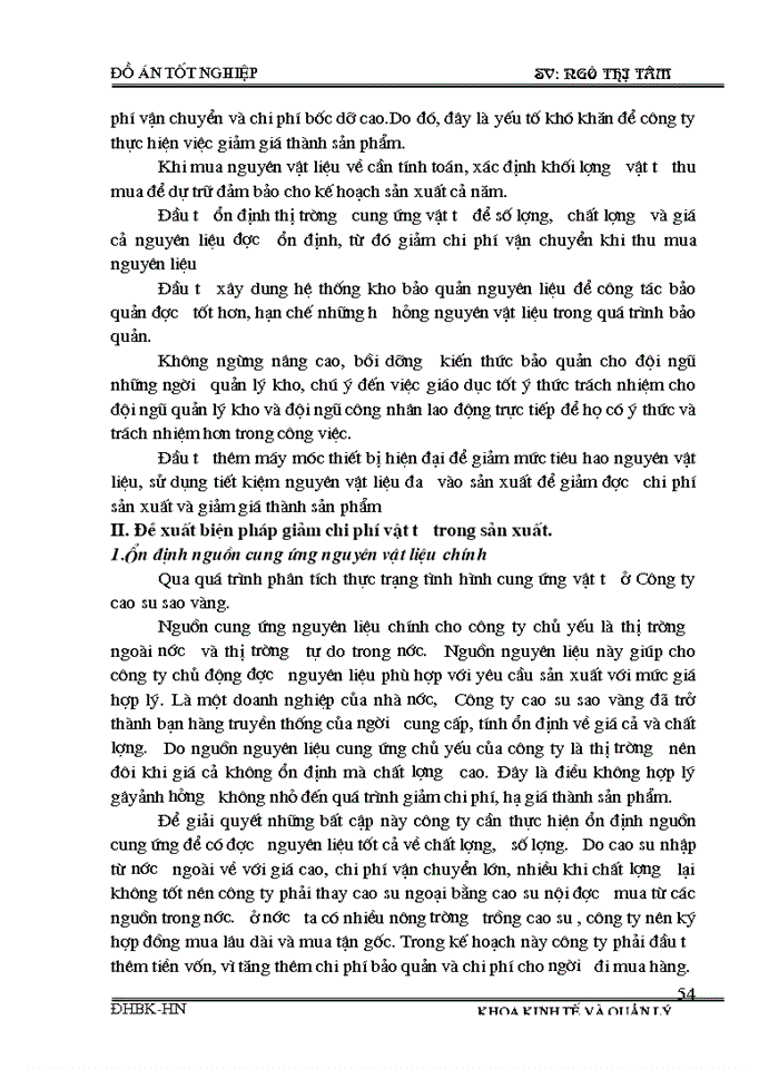image for page Phân tích tình hình cung ứng dự trữ và sử dụng vật tư và một số biện pháp nâng cao tình hình cung ứng dự trữ và sử dụng vật tư tại Công ty cao su sao vàng