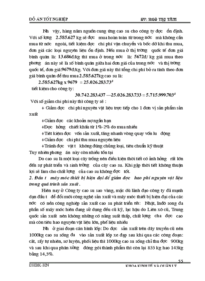 image for page Phân tích tình hình cung ứng dự trữ và sử dụng vật tư và một số biện pháp nâng cao tình hình cung ứng dự trữ và sử dụng vật tư tại Công ty cao su sao vàng