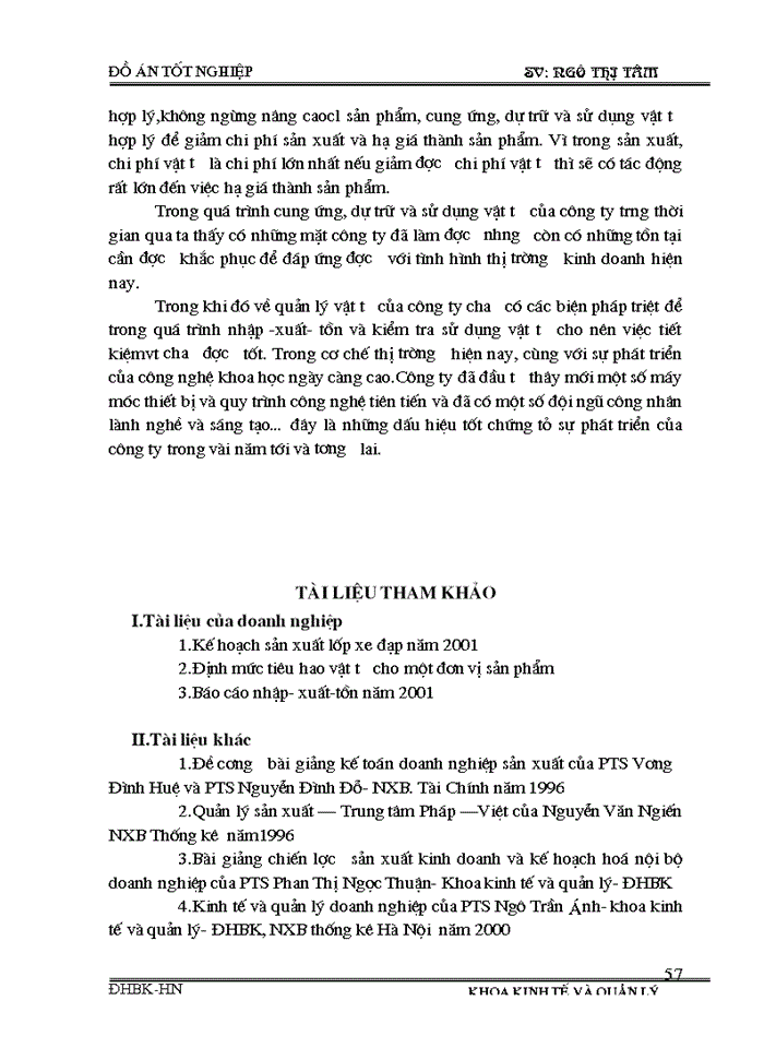 image for page Phân tích tình hình cung ứng dự trữ và sử dụng vật tư và một số biện pháp nâng cao tình hình cung ứng dự trữ và sử dụng vật tư tại Công ty cao su sao vàng