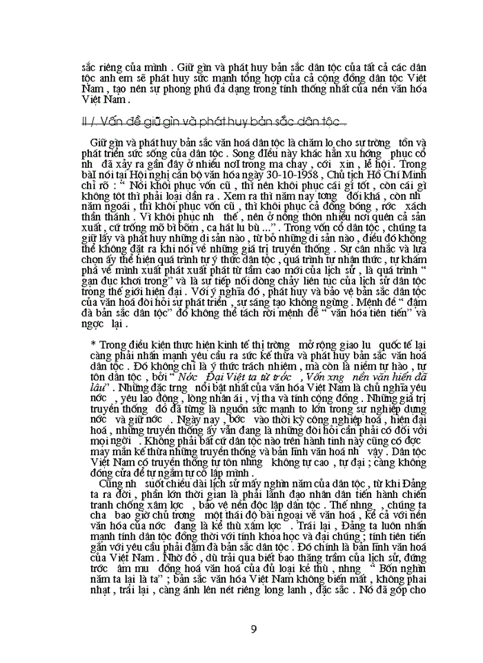 image for page Tại sao phải đưa ra vấn đề giữ gìn bản sắc Văn Hóa dân tộc trong thời kỳ nền kinh tế mở