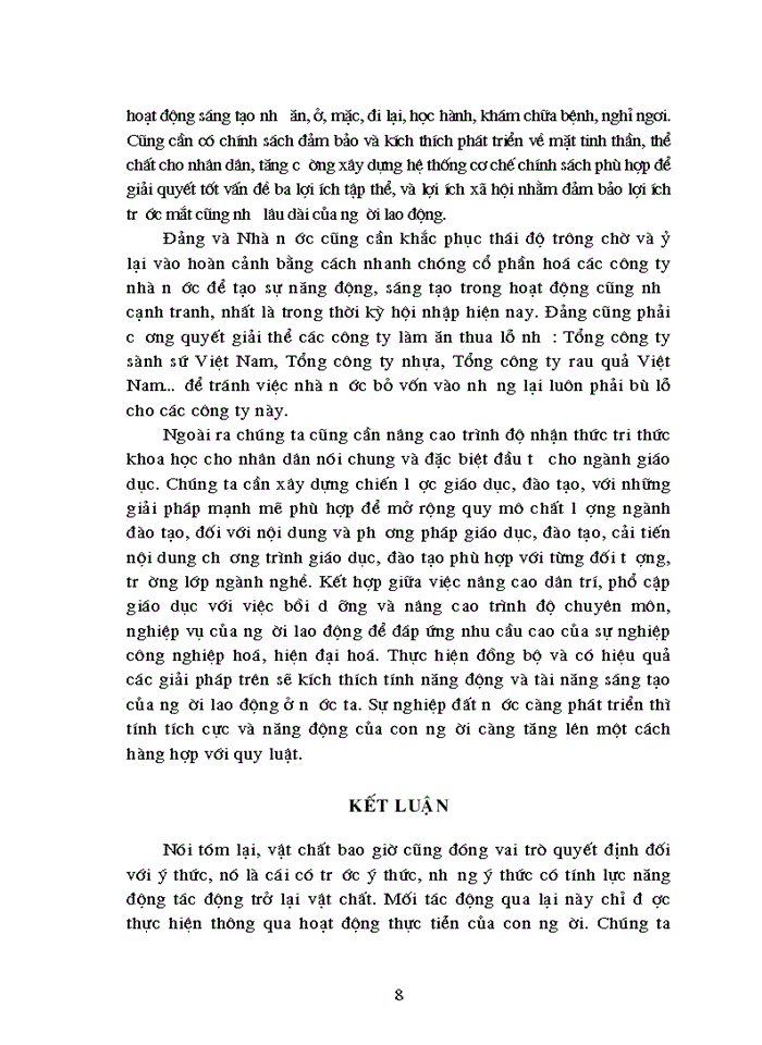 image for page Triết mác Phân tích mối quan hệ giữa vật chất và ý thức vận dụng vào việc Xây dựng Xã hội Chủ nghĩa ở nước ta
