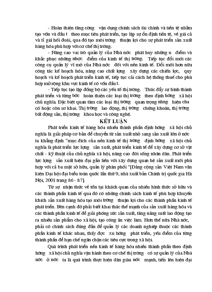 image for page Triết mác Cơ sở lí luận của việc phát triển kinh tế hàng hóa nhiều thành phần trong thời kỳ quá độ