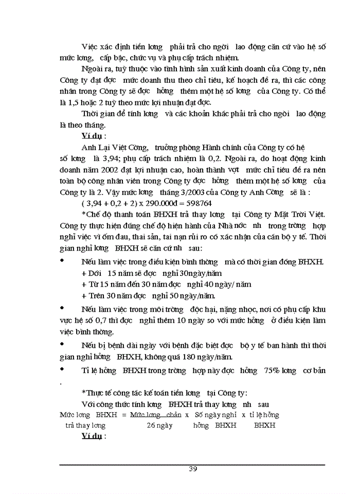 image for page Công tác tổ chức Kế toán tiền lương và các khoản trích nộp theo lương tại Công ty Mặt Trời Việt