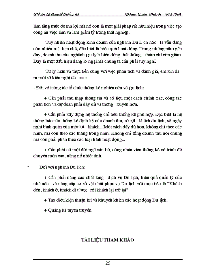 image for page Dãy số thời gian trong việc phân tích và dự đoán thống kê về Du Lịch