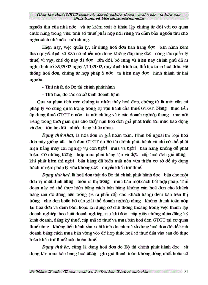 image for page THS Gian lận thuế Giá trị gia tăng trong các doanh nghiệp Thương mại ở Việt Nam hiện nay và biện pháp phòng ngừa