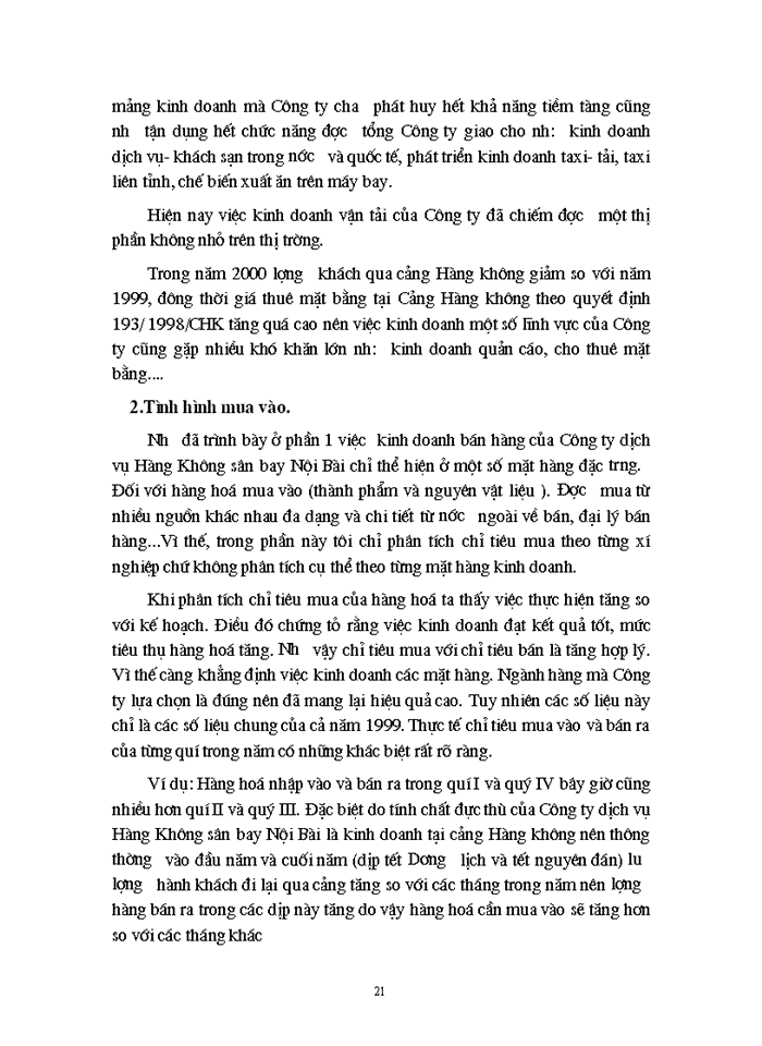 image for page Phân tích hoạt động Sản xuất Kinh doanh của Công ty dịch vụ Hàng Không sân bay Nội Bài