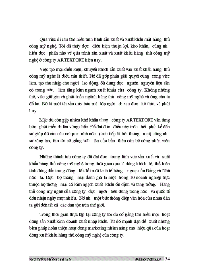 image for page Phát triển hoạt động Marketing trong Kinh doanh Xuất khẩu mặt hàng thủ công mỹ nghệ ở Công ty Xuất nhập khẩu ARTEXPORT