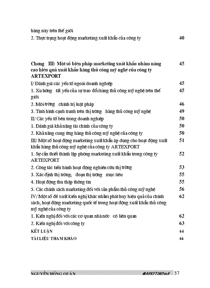 image for page Phát triển hoạt động Marketing trong Kinh doanh Xuất khẩu mặt hàng thủ công mỹ nghệ ở Công ty Xuất nhập khẩu ARTEXPORT