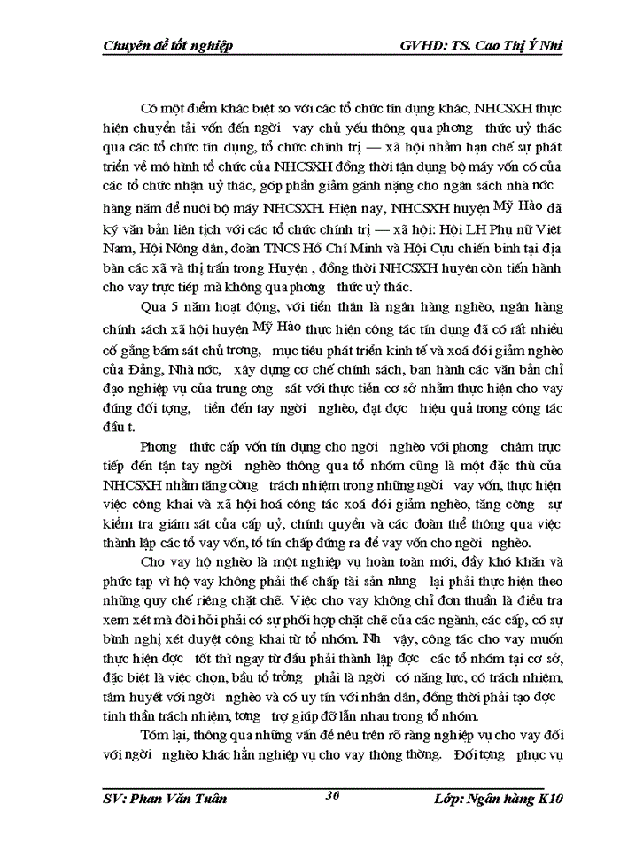 image for page Nâng cao chất lượng tín dụng đối với hộ nghèo tại Ngân hàng chính sách Xã hội huyện Mỹ hào
