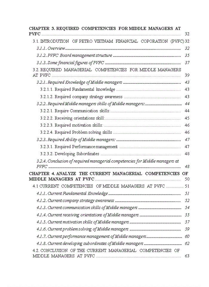 TiẾNG ANH MANAGERIAL COMPETENCIES OF MIDDLE MANAGERS AT PETROVIETNAM FINANCE CORPORATION PVFC