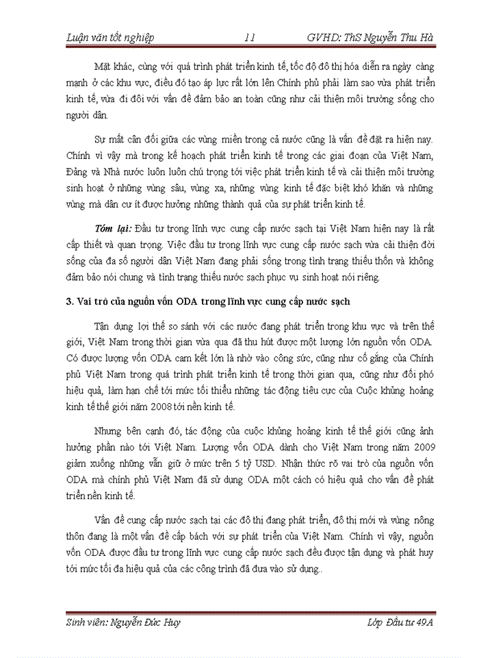 image for page Hoạt động thu hút quản lý và sử dụng nguồn vốn ODA trong lĩnh vực cung cấp nước tại Việt Nam giai đoạn 2001-2010 Thực trạng và giải pháp
