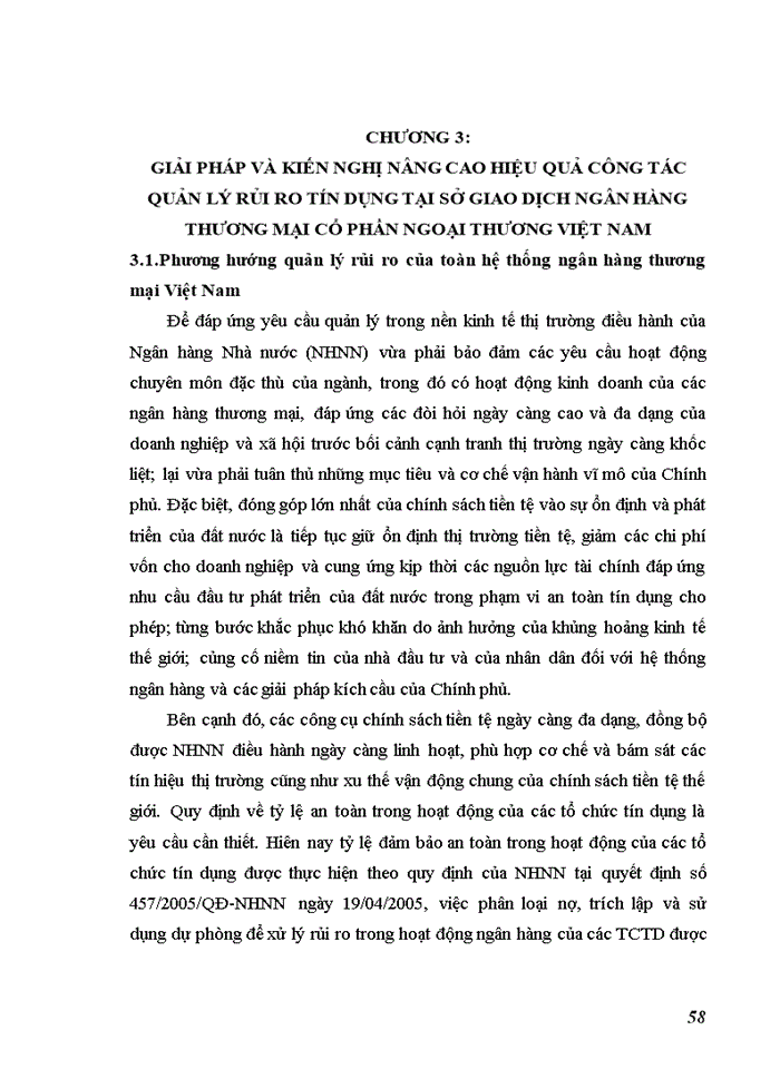 image for page Quản lý rủi ro tín dụng tại Sở giao dịch Ngân hàng thương mại cổ phần Ngoại thương Việt Nam