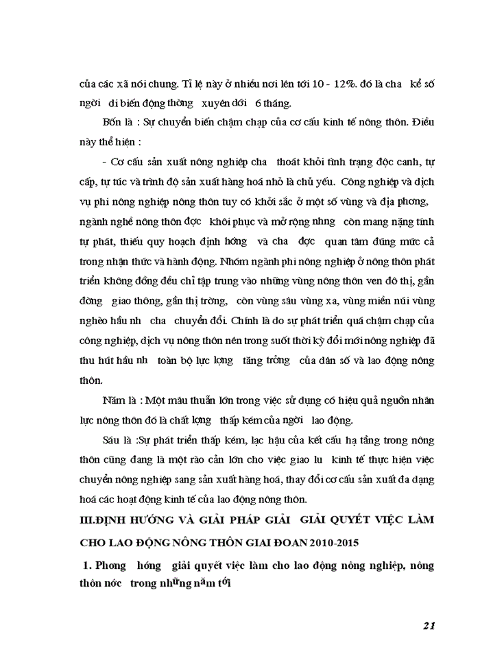 image for page Thị trường lao động nông thôn và biện pháp giải quyết việc làm ở VIỆT NAM giai đoạn 2010-2015