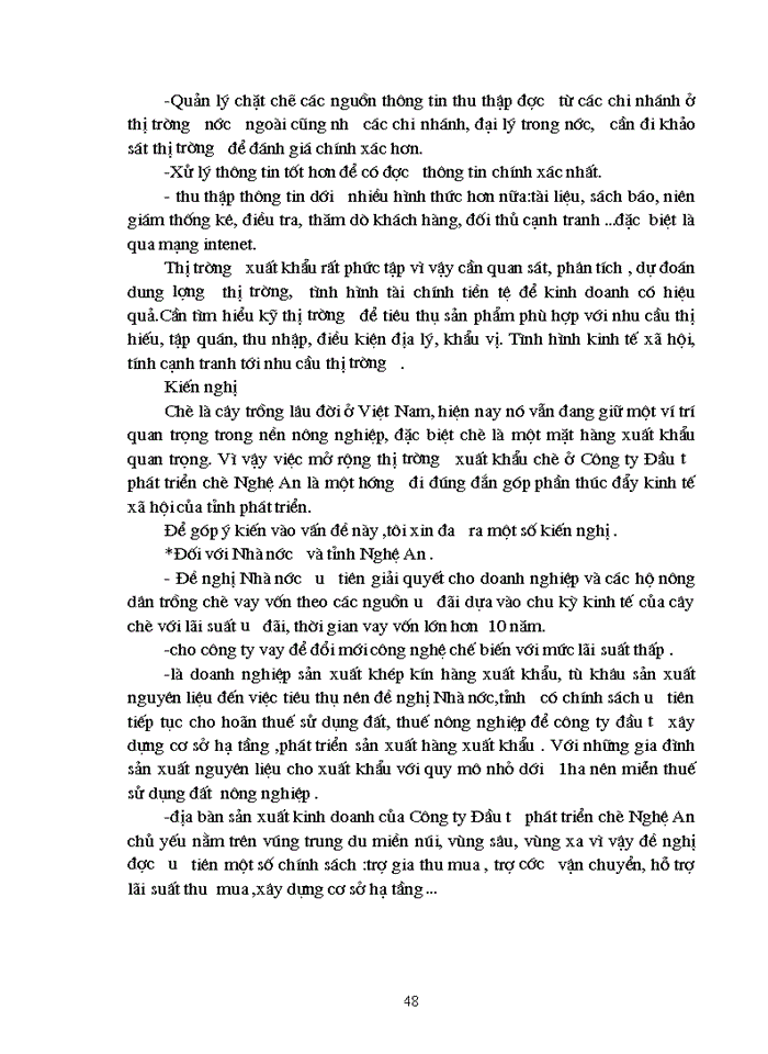 image for page Giải pháp nhằm chủ yếu nhằm mở rộng thị trường Xuất khẩu chè ở Công ty Đầu tư phát triển chè Nghệ An