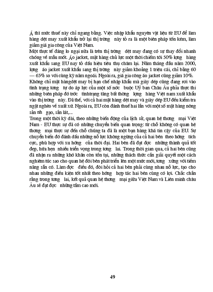 image for page Giải pháp thúc đẩy hoạt động Xuất khẩu Hàng hóa của Việt Nam sang thị trường EU giai đoạn 2001 2010