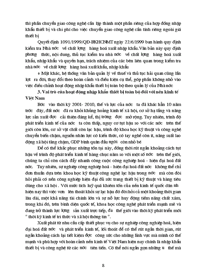 image for page Một số Giải pháp nhằm hoàn thiện quy trình Nhập khẩu thiết bị toàn bộ tại Công ty Xuất nhập khẩu thiết bị toàn bộ và kỹ thuật