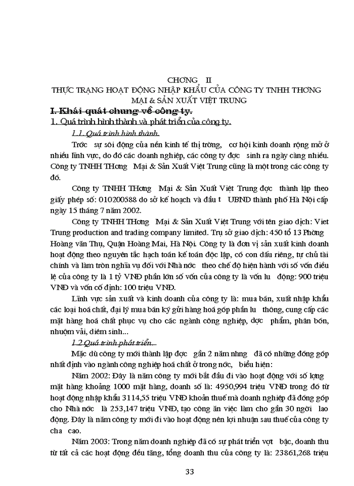 image for page THS Hoạt động Nhập khẩu của Công ty Trách nhiệm Hữu hạn Thương mại và sản xuất Việt Trung thực trạng và Giải pháp