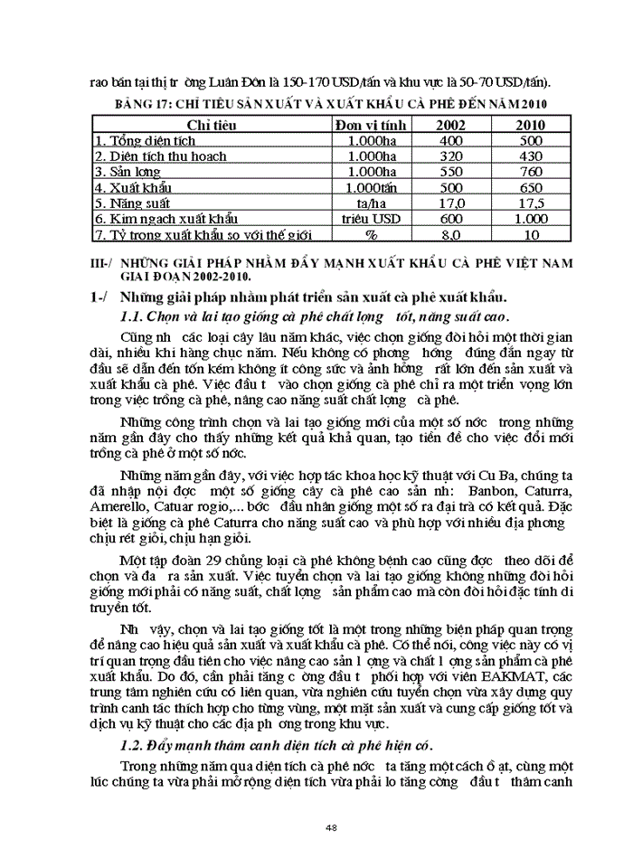 image for page Phương hướng và Giải pháp nhằm đẩy mạnh Xuất khẩu cà phê Việt Nam giai đoạn 2000-2010