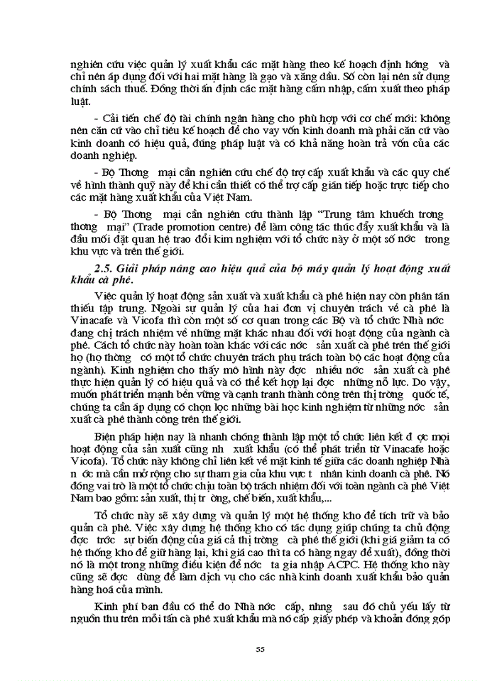 image for page Phương hướng và Giải pháp nhằm đẩy mạnh Xuất khẩu cà phê Việt Nam giai đoạn 2000-2010